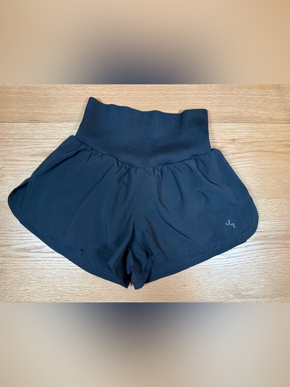 JoyLab High Rise Ribbed Waist Running Shorts Black XS - Picture 3 of 10